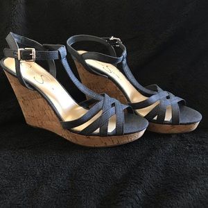 Jessica Simpson denim heels